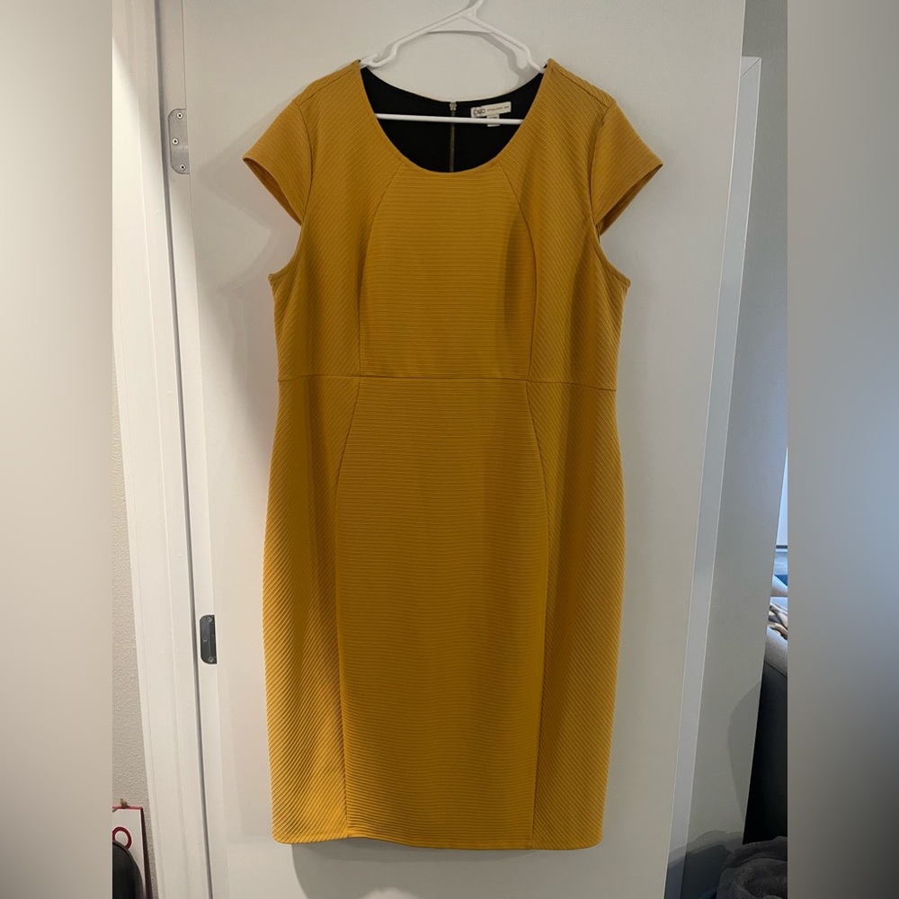 Cato Mustard Yellow Bodycon Dress